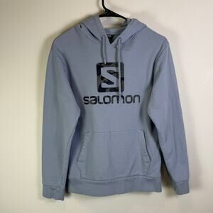 Salomon Unisex Outlife Logo Pullover Hoody ashley blue size XS